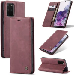 Classy Wine Galaxy S20+ Plus CaseMe Wallet Magnetic Card Holder Case