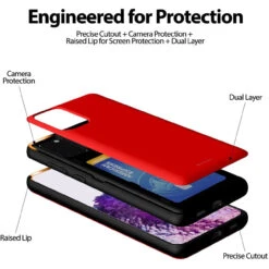 Red Galaxy S20 + Plus Goospery Magnetic Door 2 Card Shock Proof Case -Cheap NewCase Store galaxy s20 plus goospery magnetic door case red 3 42947.1652821095