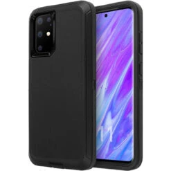 Black Heavy Duty Defender Military Grade Case For Galaxy S20+ Plus
