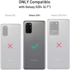 Black Heavy Duty Defender Military Grade Case For Galaxy S20+ Plus -Cheap NewCase Store galaxy s20 plus military grade defender case black 6 82682.1687234466