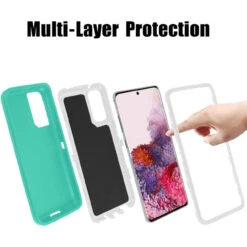 Mint Green Galaxy S20+ Plus Tough Military Grade Drop Proof Defender Case -Cheap NewCase Store galaxy s20 plus military grade defender case mint green 4 43325.1673915611
