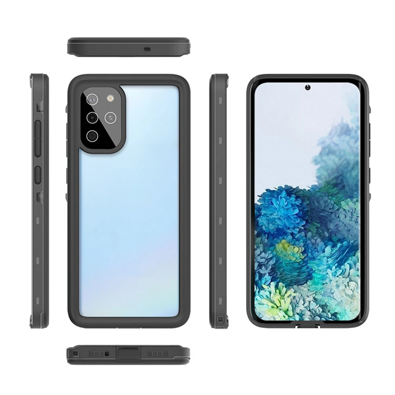 Black Samsung Galaxy S20+ Plus Waterproof Dirtproof Shock Proof Case 5 Black Samsung Galaxy S20+ Plus Waterproof Dirtproof Shock Proof Case - Image 5