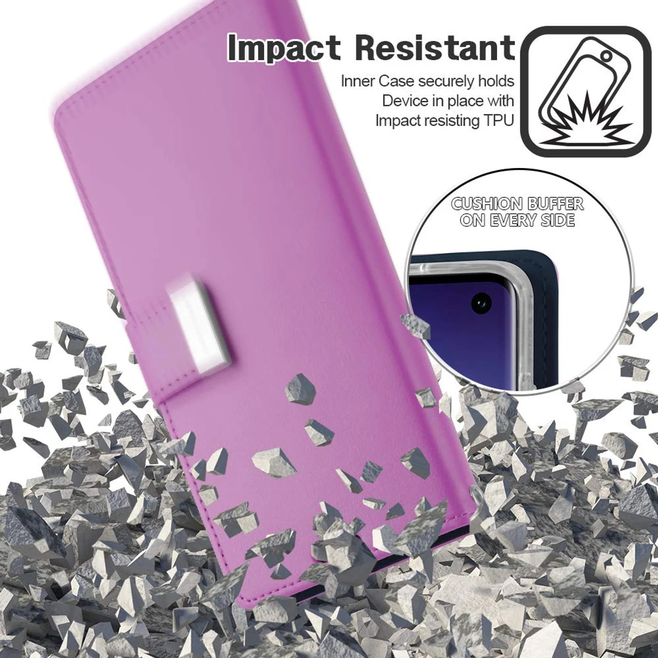 Purple Genuine Mercury Rich Diary Wallet Case For Galaxy S20 Ultra 5 Purple Genuine Mercury Rich Diary Wallet Case For Galaxy S20 Ultra - Image 5