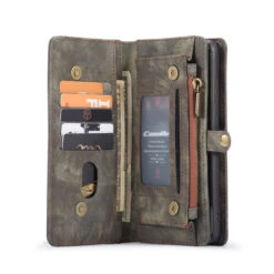 Black Galaxy S20 Ultra Multi-Functional 2 In 1 Zipper Purse Wallet Case