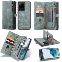 Blue Galaxy S20 Ultra CaseMe 11 Card Slot Wallet Magnetic Case -Cheap NewCase Store galaxy s20 ultra caseme multifunctional wallet blue 6 58283.1687236980