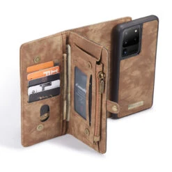 Brown Galaxy S20 Ultra Multi-Functional Wallet Detachable Magnetic Case -Cheap NewCase Store galaxy s20 ultra caseme multifunctional wallet brown 3 64547.1687236974