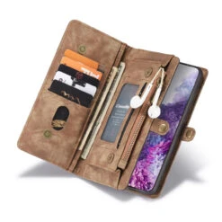 Brown Galaxy S20 Ultra Multi-Functional Wallet Detachable Magnetic Case -Cheap NewCase Store galaxy s20 ultra caseme multifunctional wallet brown 5 02803.1687236974
