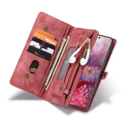 Red Galaxy S20 Ultra 2 In 1 Multi-Functional Wallet Shock Proof Case 10 Red Galaxy S20 Ultra 2 In 1 Multi-Functional Wallet Shock Proof Case -Cheap NewCase Store galaxy s20 ultra caseme multifunctional wallet red 5 01949.1687236969