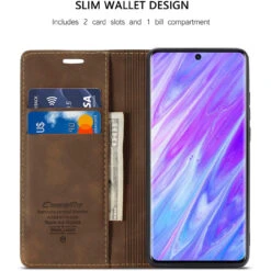Brown Galaxy S20 Ultra CaseMe Wallet Vintage Retro Magnetic Case -Cheap NewCase Store galaxy s20 ultra caseme wallet brown 2 25514.1647476965