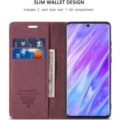 Classy Wine Galaxy S20 Ultra CaseMe Wallet Magnetic Card Holder Case -Cheap NewCase Store galaxy s20 ultra caseme wallet wine 2 00549.1636801118