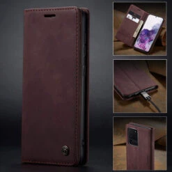 Classy Wine Galaxy S20 Ultra CaseMe Wallet Magnetic Card Holder Case -Cheap NewCase Store galaxy s20 ultra caseme wallet wine 3 96132.1636801118