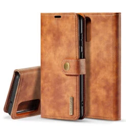 Brown Galaxy S20 Ultra DG.Ming Premium 2 In 1 Magnetic Case And Wallet