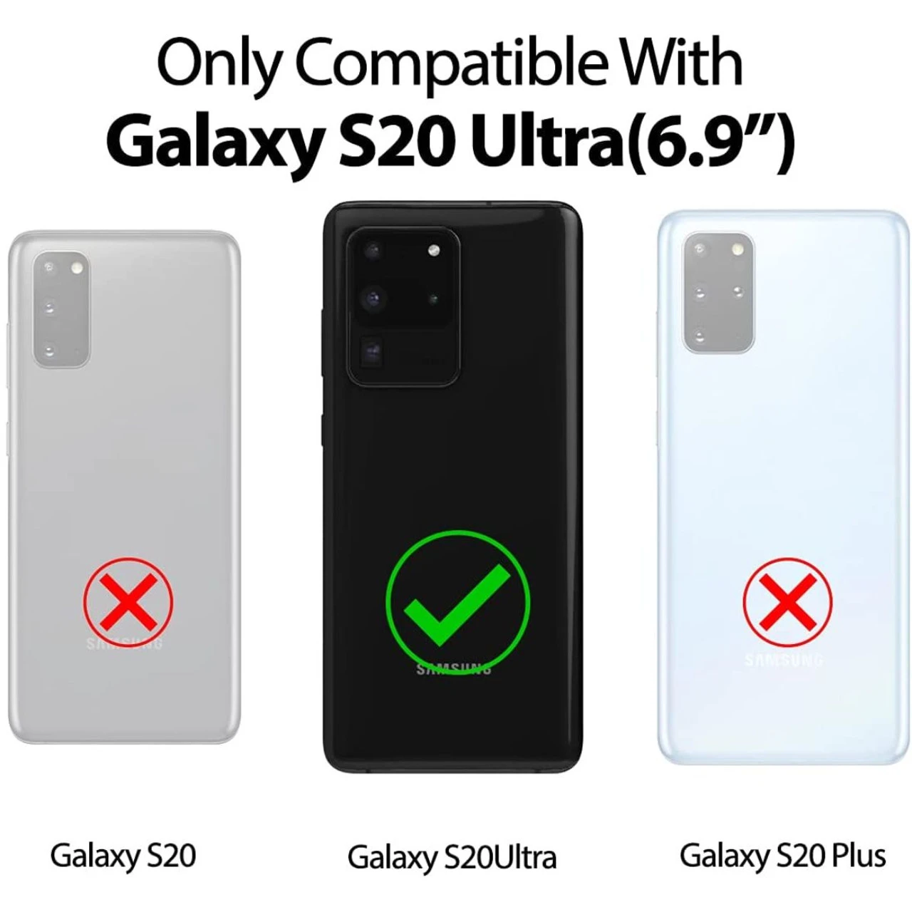 Black Galaxy S20 Ultra Goospery Slim Shock Proof Magnetic Door Case 7 Black Galaxy S20 Ultra Goospery Slim Shock Proof Magnetic Door Case - Image 7