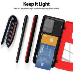 Red Galaxy S20 Ultra Goospery Slim Magnetic Door Credit Card Case -Cheap NewCase Store galaxy s20 ultra goospery magnetic door case red 5 81873.1652821098