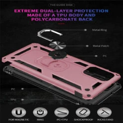 Rose Gold 360 Rotating Metal Ring Armor Stand Case For Galaxy S20 Ultra 11 Rose Gold 360 Rotating Metal Ring Armor Stand Case For Galaxy S20 Ultra -Cheap NewCase Store galaxy s20 ultra metal ring kickstand case rose gold 4 94609.1636938637