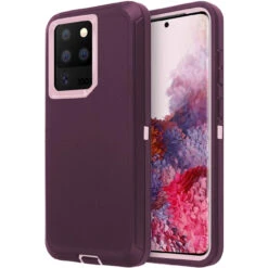 Purple Galaxy S20 Ultra Tradies Military Defender Heavy Duty Case