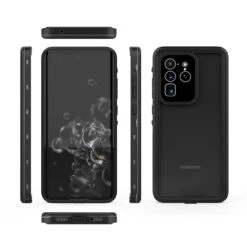 Black Samsung Galaxy S20 Ultra Waterproof Dirtproof Shock Proof Case -Cheap NewCase Store galaxy s20 ultra waterproof case black 5 51101.1689224314
