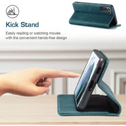 CaseMe Samsung Galaxy S21 4G/5G Classic Folio PU Leather Case - Blue 13 CaseMe Samsung Galaxy S21 4G/5G Classic Folio PU Leather Case - Blue -Cheap NewCase Store galaxy s21 caseme wallet blue 6 67456.1691373123