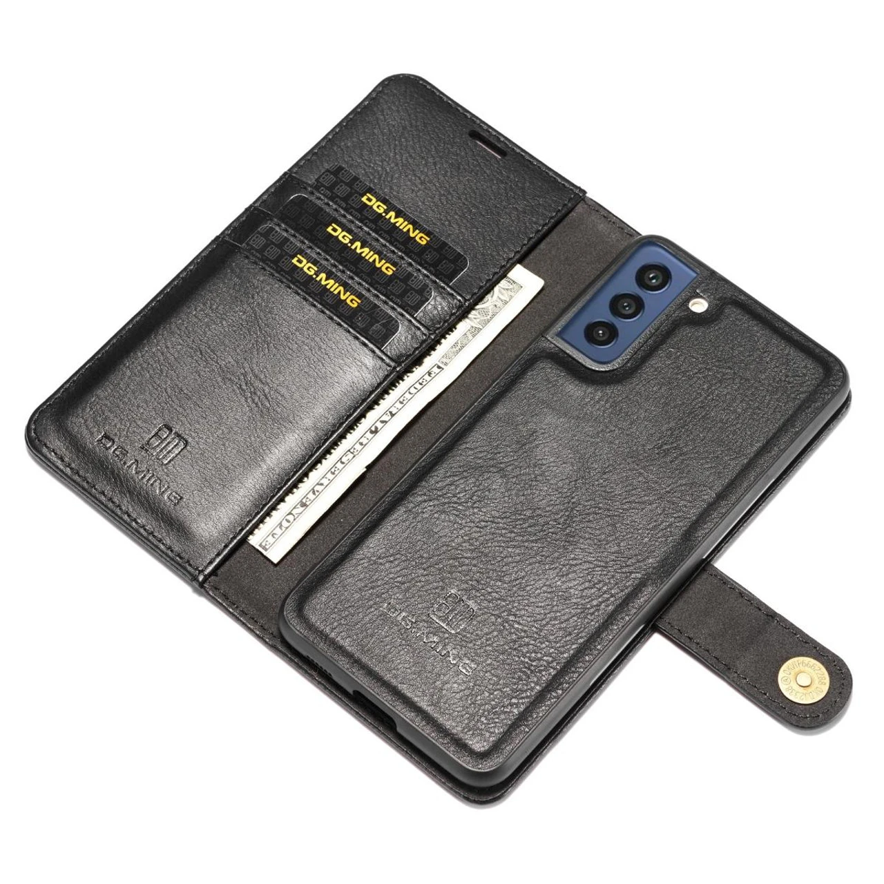 Black Galaxy S21 FE DG.Ming Multi Card Wallet Detachable Magnetic Case 6 Black Galaxy S21 FE DG.Ming Multi Card Wallet Detachable Magnetic Case - Image 6