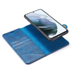 Blue DG.Ming Multi Card Wallet Detachable Magnetic Case For Galaxy S21 FE -Cheap NewCase Store galaxy s21 fe dg ming wallet magnetic case blue 7 98109.1701321594