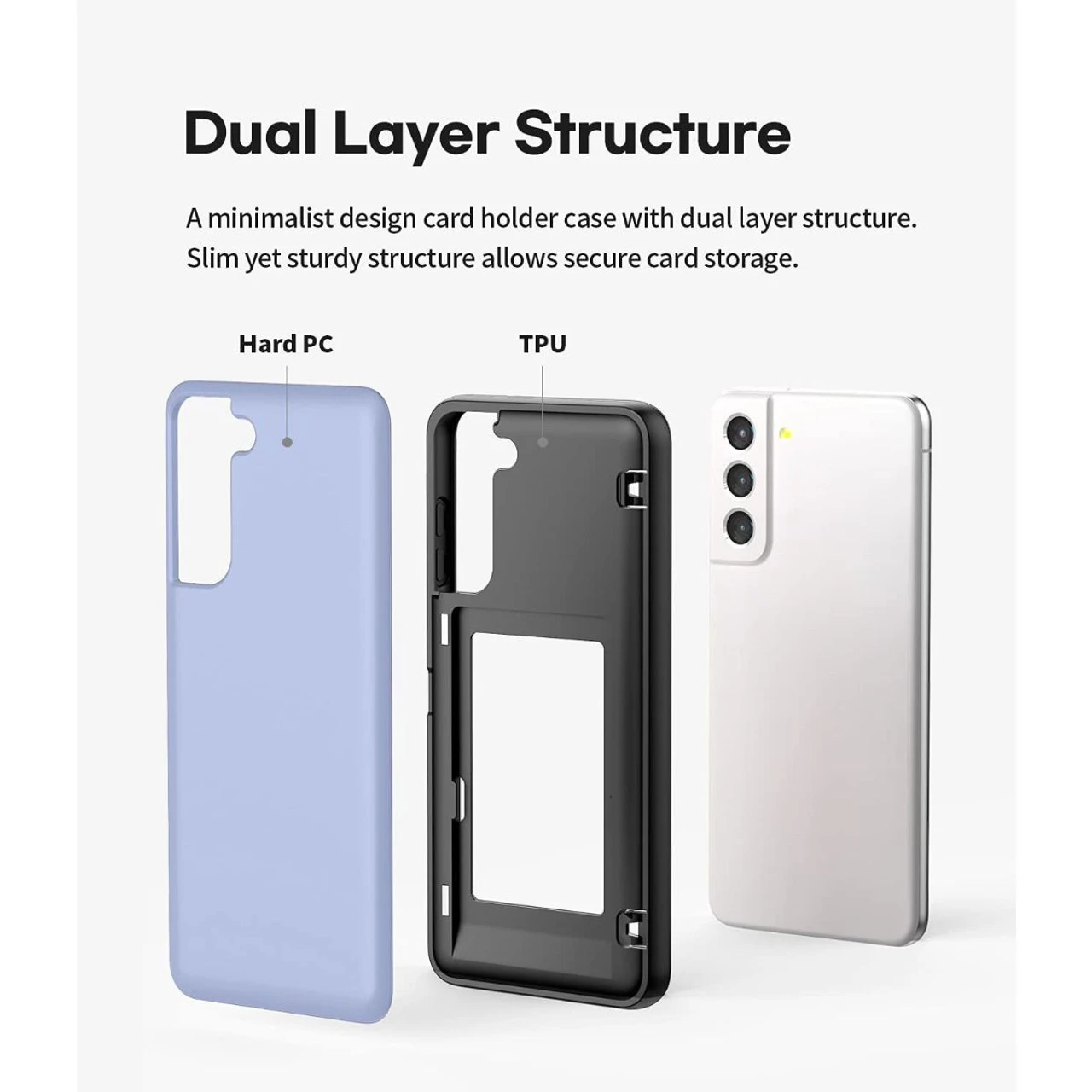 Lilac Galaxy S21 FE Mercury Magnetic Door Bumper Card Holder Case 8 Lilac Galaxy S21 FE Mercury Magnetic Door Bumper Card Holder Case - Image 8