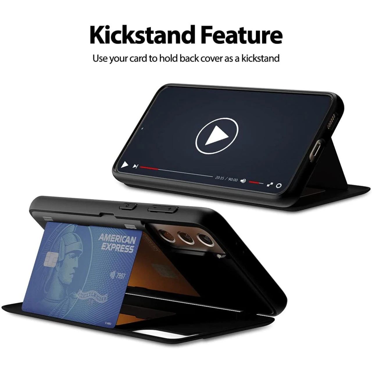 Black Mercury Magnetic Door 2 Card Shock Proof Case For Galaxy S21 6 Black Mercury Magnetic Door 2 Card Shock Proof Case For Galaxy S21 - Image 6