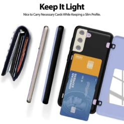 Lilac Galaxy S21 Mercury Magnetic Door 2 Card Shock Proof Case -Cheap NewCase Store galaxy s21 goospery magnetic door case lilac 5 49099.1667280992