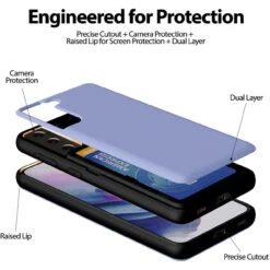 Lilac Galaxy S21 Mercury Magnetic Door 2 Card Shock Proof Case -Cheap NewCase Store galaxy s21 goospery magnetic door case lilac 6 92638.1667280992