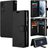 Black Galaxy S21 Genuine Mercury Mansoor Wallet Case Cover