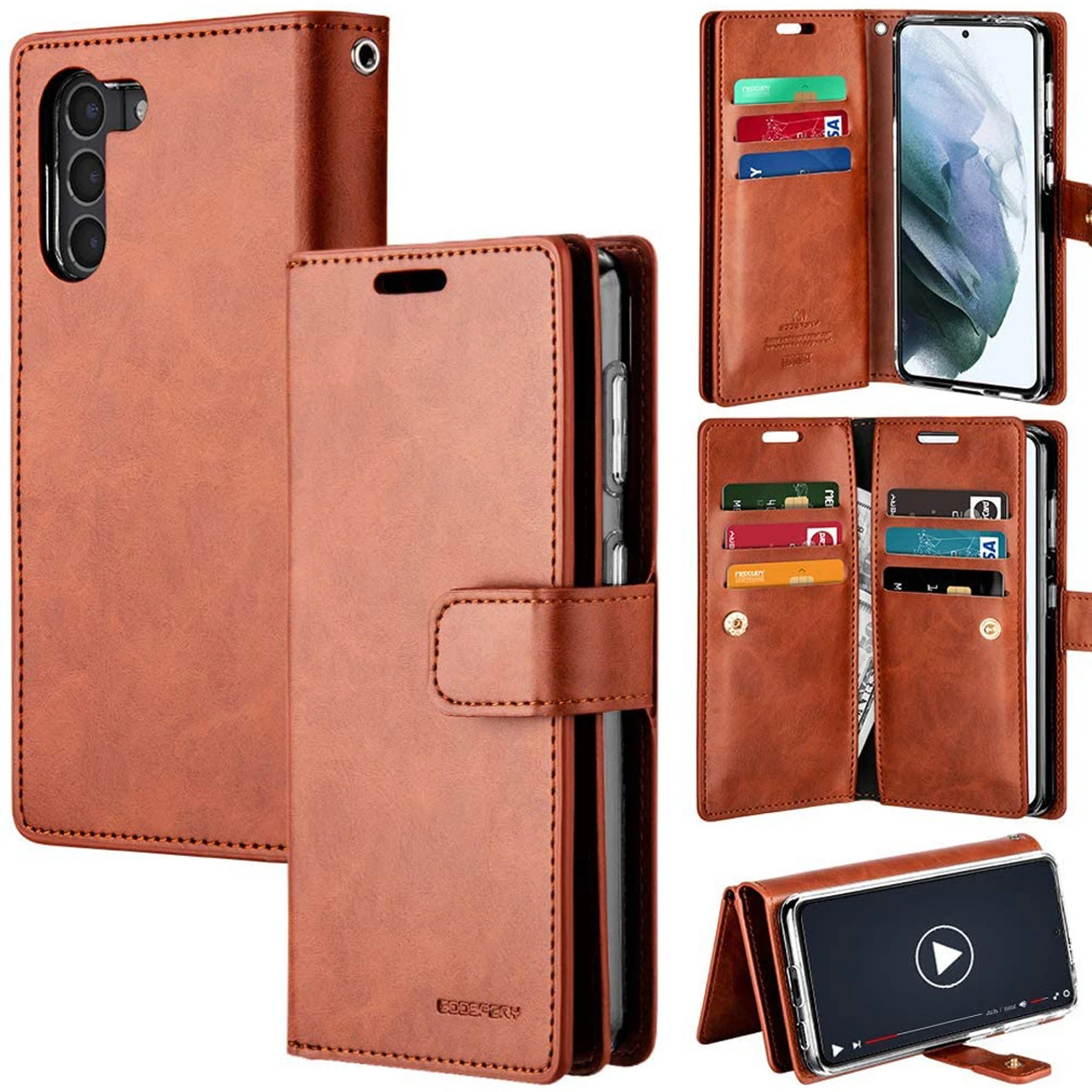 Vintage Brown Galaxy S21 Genuine Mercury Mansoor Wallet Card Case 1 Vintage Brown Galaxy S21 Genuine Mercury Mansoor Wallet Card Case