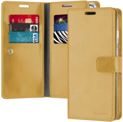 Gold Galaxy S21 Genuine Mercury Mansoor Wallet Case Cover