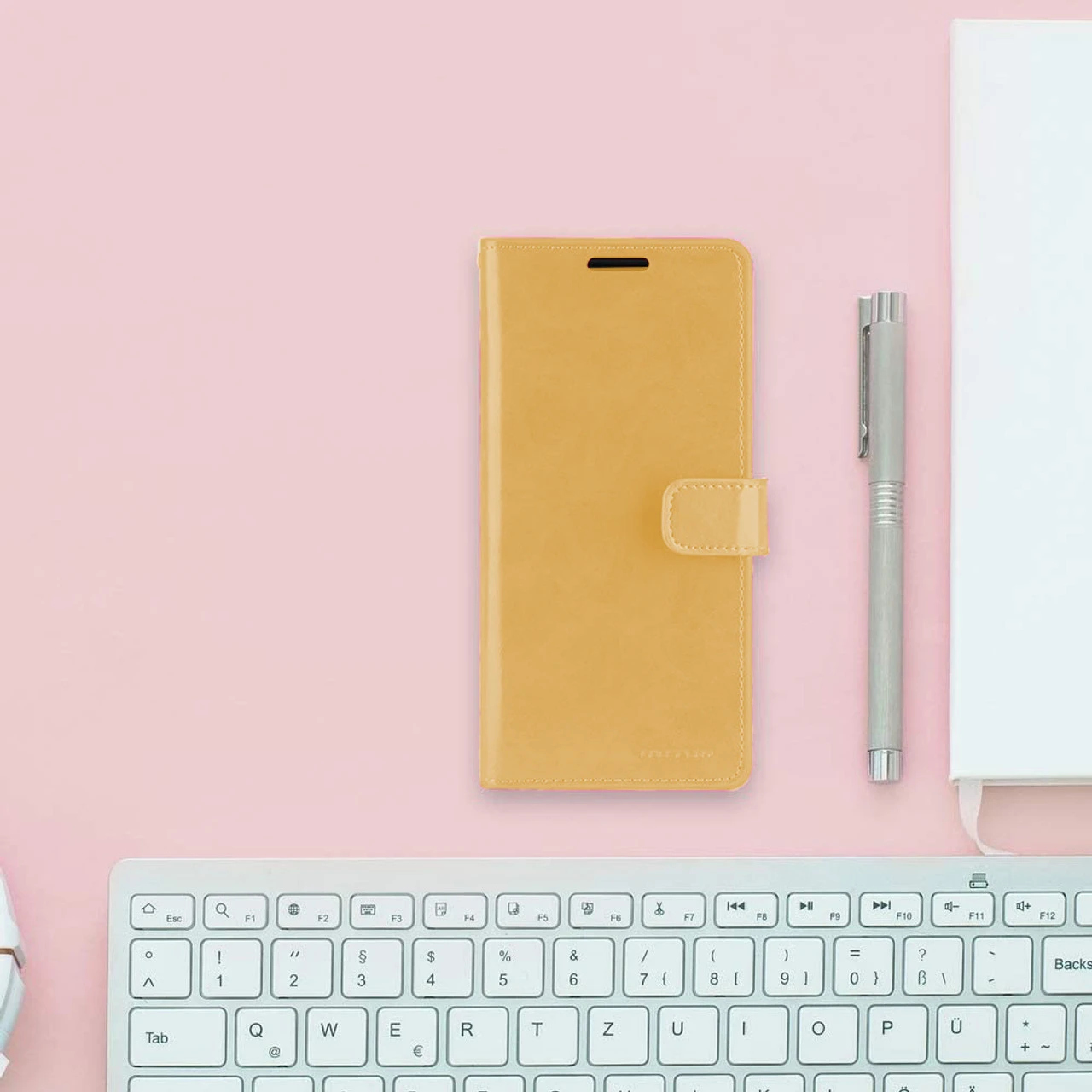 Gold Galaxy S21 Genuine Mercury Mansoor Wallet Case Cover 4 Gold Galaxy S21 Genuine Mercury Mansoor Wallet Case Cover - Image 4