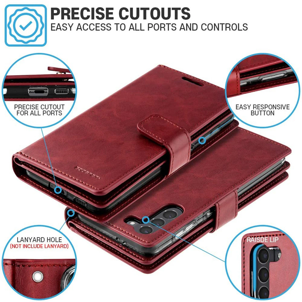 Classy Wine Galaxy S21 Genuine Mercury Mansoor Wallet Card Case 3 Classy Wine Galaxy S21 Genuine Mercury Mansoor Wallet Card Case - Image 3