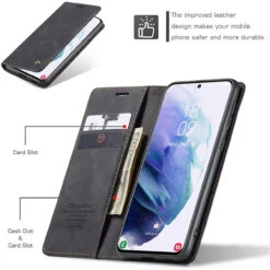 Black CaseMe Slim Compact Wallet Stand Case For Galaxy S21+ Plus 5G 10 Black CaseMe Slim Compact Wallet Stand Case For Galaxy S21+ Plus 5G -Cheap NewCase Store galaxy s21 plus caseme wallet black 3 56801.1636801180