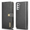 Black DG.Ming Luxury Leather Wallet With Magnetic Case Cover For Galaxy S21 Plus