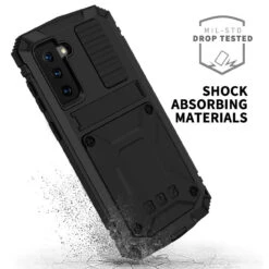 Black Extreme Dustproof Shockproof Metal Case For Galaxy S21 Plus -Cheap NewCase Store galaxy s21 plus extreme metal military case black 5 33346.1695033919