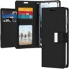 Black Galaxy S21+ Plus Genuine Mercury Rich Diary Wallet Case Cover