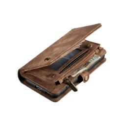 Brown Galaxy S21 Ultra 2 In 1 Retro Zipper Wallet Magnetic Case -Cheap NewCase Store galaxy s21 ultra caseme multifunctional wallet brown 5 81173.1687237185