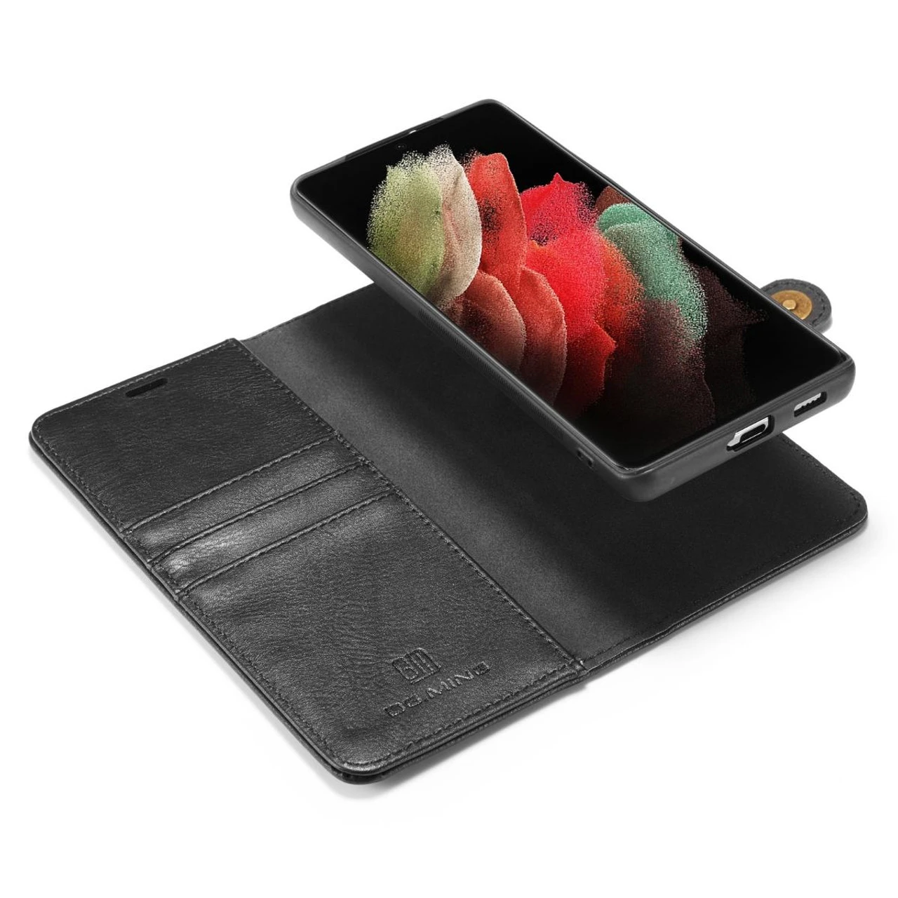 Black DG.Ming 2 In 1 Leather Wallet Removable Magnetic Case For Galaxy S21 Ultra 8 Black DG.Ming 2 In 1 Leather Wallet Removable Magnetic Case For Galaxy S21 Ultra - Image 8