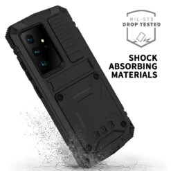 Black Heavy Duty Military Metal Drop Proof Case For Galaxy S21 Ultra -Cheap NewCase Store galaxy s21 ultra extreme metal military case black 5 17216.1695033917