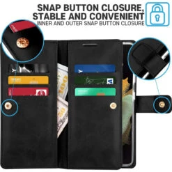 Black Genuine Mercury Mansoor Wallet Case For Galaxy S21 Ultra -Cheap NewCase Store galaxy s21 ultra mansoor wallet black 2 07412.1641694949