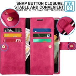 Hot Pink Galaxy S21 Ultra Mercury Mansoor 9 Card Slots Wallet Case 8 Hot Pink Galaxy S21 Ultra Mercury Mansoor 9 Card Slots Wallet Case -Cheap NewCase Store galaxy s21 ultra mansoor wallet hot pink 2 05540.1693283656
