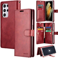 Classy Wine Galaxy S21 Ultra Genuine Mercury Mansoor Wallet Case