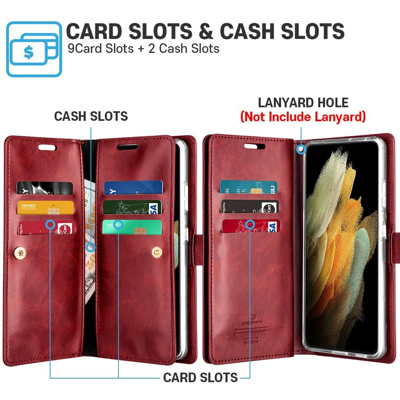 Classy Wine Galaxy S21 Ultra Genuine Mercury Mansoor Wallet Case 3 Classy Wine Galaxy S21 Ultra Genuine Mercury Mansoor Wallet Case - Image 3