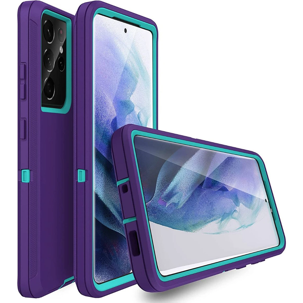 Purple Galaxy S21 Ultra Tradies Military Defender Heavy Duty Case 3 Purple Galaxy S21 Ultra Tradies Military Defender Heavy Duty Case - Image 3