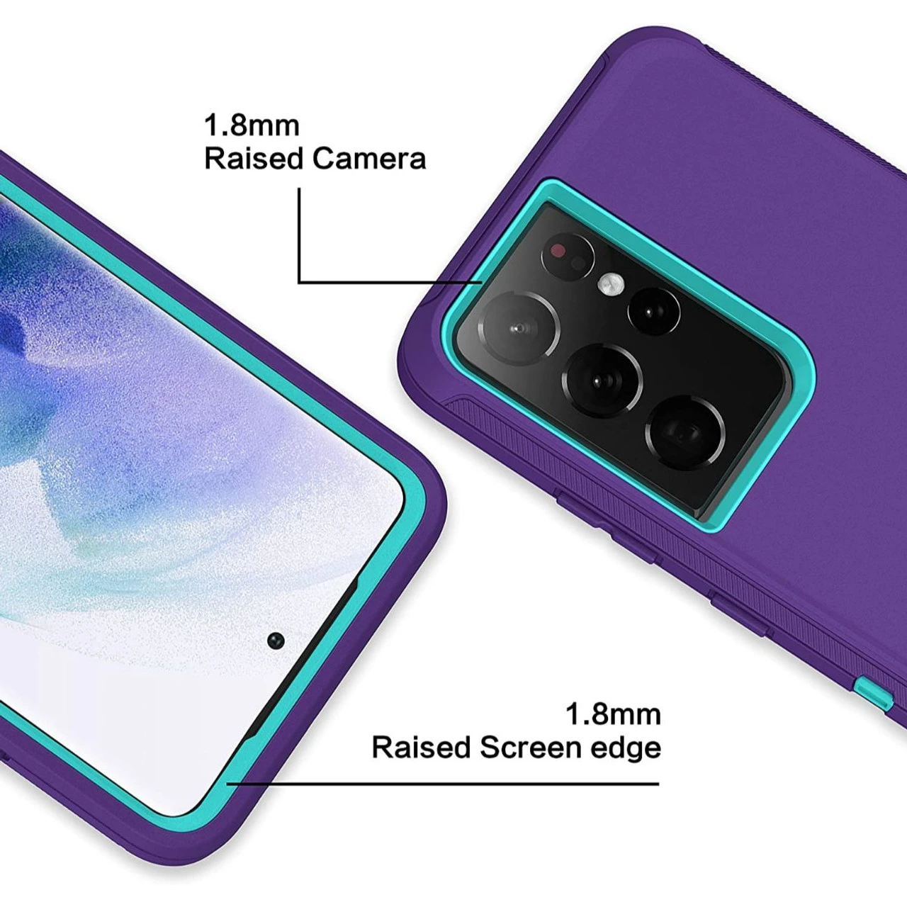 Purple Galaxy S21 Ultra Tradies Military Defender Heavy Duty Case 5 Purple Galaxy S21 Ultra Tradies Military Defender Heavy Duty Case - Image 5