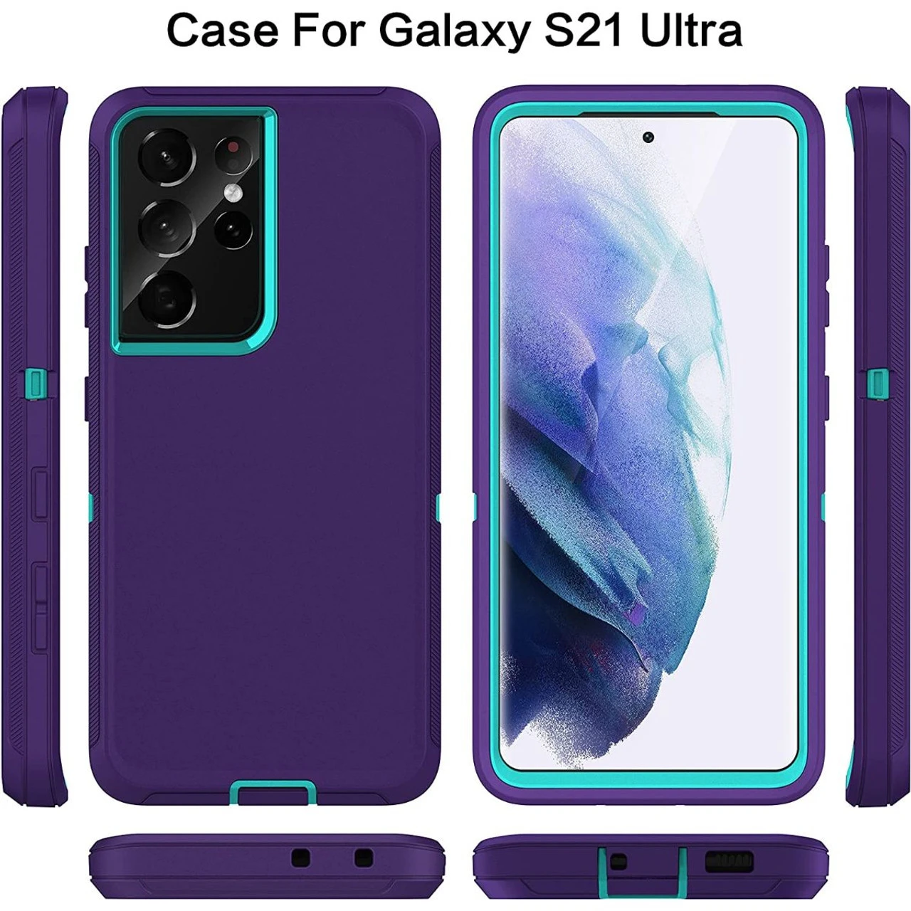Purple Galaxy S21 Ultra Tradies Military Defender Heavy Duty Case 7 Purple Galaxy S21 Ultra Tradies Military Defender Heavy Duty Case - Image 7