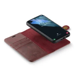 Red Galaxy S22 DG.Ming Wallet Removable Magnetic Case With Card Slots -Cheap NewCase Store galaxy s22 dg ming wallet magnetic case red 6 63566.1701321624