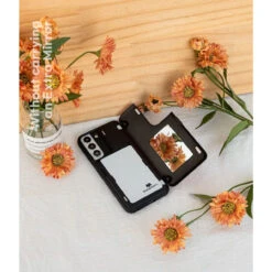 Black Galaxy S22 Mercury Slim Magnetic Door Credit Card Case -Cheap NewCase Store galaxy s22 goospery magnetic door case black 4 35001.1675299500