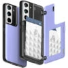 Lilac Mercury Magnetic Door Bumper Card Holder Case For Galaxy S22